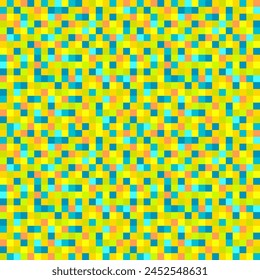 Pixel background bright colours. Vector seamless pattern, pixelation. Colorful pixel dots mosaic background, wallpaper	