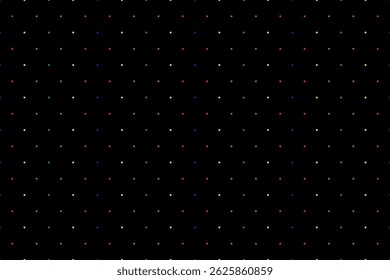 Pixel background with colorful small square on black. Pixel art pattern with concept of digital art, design, simple, modern, mystery, visual for backdrop, wrapping print, wallpaper, paper.