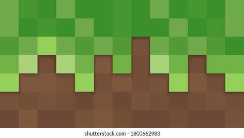 Pixel background. The concept of games background. Vector illustration