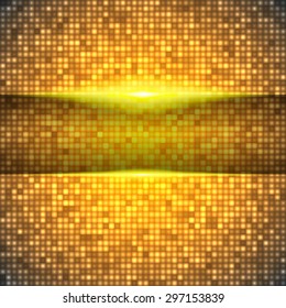 "Pixel" background the imitating screen with orange illumination and yellow flashes.