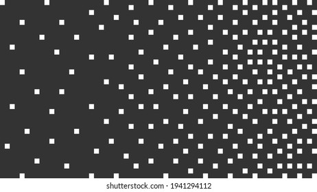 Pixel background monochrome, Technology. Squares are dissolving. Retro. Vector illustration.