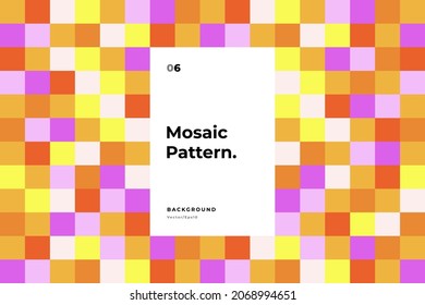 Pixel background. Mosaic color gradient. Texture. Backdrop. Cover illustration design layout. Textile. Wallpaper. Horizontal. Eps10 vector