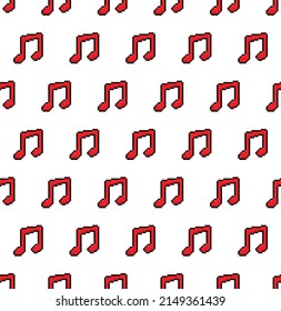  pixel background with  music note. music 
 seamless pattern vector  pixel art for 8 bit game