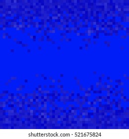 Pixel background on blue error screen.  Abstract vector Illustration. Pixel art design.