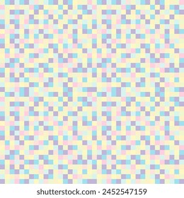 Pixel background pastel colours. Vector seamless pattern, pixelation. Colorful pixel dots mosaic background, wallpaper	