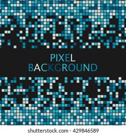Pixel background. Pixelate Effect. Geometric background with squares. Vector illustration