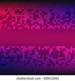 Pixel background. Pixelate Effect. Geometric background with squares. Vector illustration