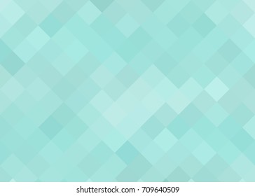 pixel background with rhombuses of blue and emerald colors / background with rhombus