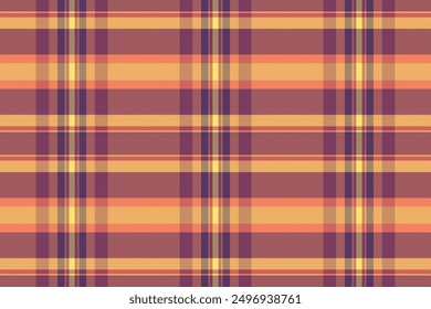 Pixel background texture fabric, minimalist tartan plaid seamless. Place check vector textile pattern in red and purple colors palette.