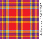 Pixel background vector design. Modern seamless pattern plaid. Square texture fabric. Tartan scottish textile. Beauty color madras ornament.