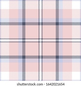 Pixel background vector design. Modern seamless pattern plaid. Square texture fabric. Tartan scottish textile. Beauty color madras ornament.