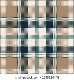 Pixel background vector design. Modern seamless pattern plaid. Square texture fabric. Tartan scottish textile. Beauty color madras ornament.