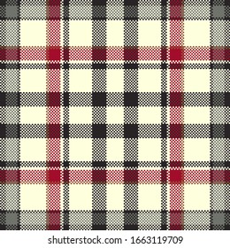 Pixel background vector design. Modern seamless pattern plaid. Square texture fabric. Tartan scottish textile. Beauty color madras ornament.