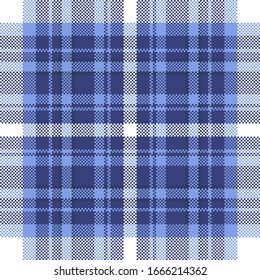 Pixel background vector design. Modern seamless pattern plaid. Square texture fabric. Tartan scottish textile. Beauty color madras ornament.