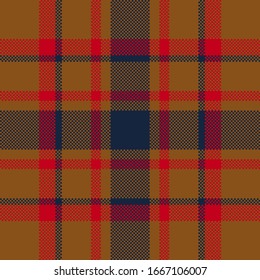 Pixel background vector design. Modern seamless pattern plaid. Square texture fabric. Tartan scottish textile. Beauty color madras ornament.