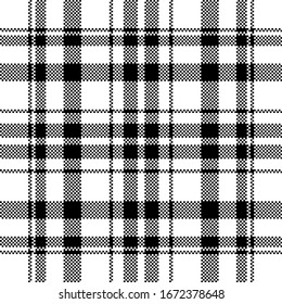 Pixel background vector design. Modern seamless pattern plaid. Square texture fabric. Tartan scottish textile. Beauty color madras ornament.