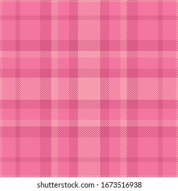 Pixel background vector design. Modern seamless pattern plaid. Square texture fabric. Tartan scottish textile. Beauty color madras ornament.