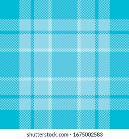 Pixel background vector design. Modern seamless pattern plaid. Square texture fabric. Tartan scottish textile. Beauty color madras ornament.