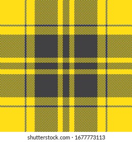Pixel background vector design. Modern seamless pattern plaid. Square texture fabric. Tartan scottish textile. Beauty color madras ornament.