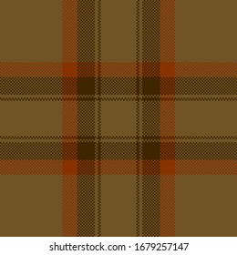Pixel background vector design. Modern seamless pattern plaid. Square texture fabric. Tartan scottish textile. Beauty color madras ornament.