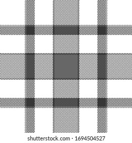 Pixel background vector design. Modern seamless pattern plaid. Square texture fabric. Tartan scottish textile. Beauty color madras ornament.