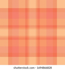 Pixel background vector design. Modern seamless pattern plaid. Square texture fabric. Tartan scottish textile. Beauty color madras ornament.