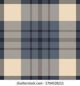 Pixel background vector design. Modern seamless pattern plaid. Square texture fabric. Tartan scottish textile. Beauty color madras ornament.