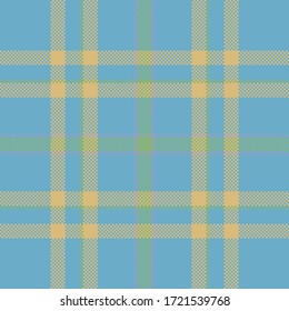 Pixel background vector design. Modern seamless pattern plaid. Square texture fabric. Tartan scottish textile. Beauty color madras ornament.