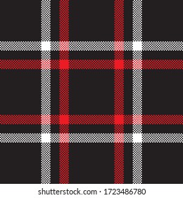 Pixel background vector design. Modern seamless pattern plaid. Square texture fabric. Tartan scottish textile. Beauty color madras ornament.