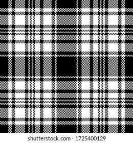 Pixel background vector design. Modern seamless pattern plaid. Square texture fabric. Tartan scottish textile. Beauty color madras ornament.
