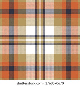 Pixel background vector design. Modern seamless pattern plaid. Square texture fabric. Tartan scottish textile. Beauty color madras ornament.