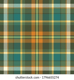 Pixel background vector design. Modern seamless pattern plaid. Square texture fabric. Tartan scottish textile. Beauty color madras ornament.