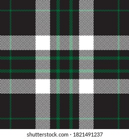 Pixel background vector design. Modern seamless pattern plaid. Square texture fabric. Tartan scottish textile. Beauty color madras ornament.