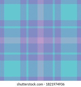 Pixel background vector design. Modern seamless pattern plaid. Square texture fabric. Tartan scottish textile. Beauty color madras ornament.