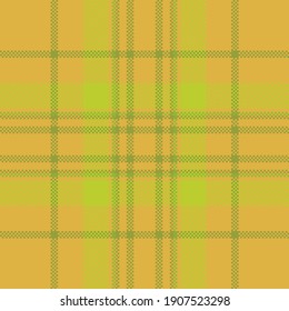 Pixel background vector design. Modern seamless pattern plaid. Square texture fabric. Tartan scottish textile. Beauty color madras ornament.