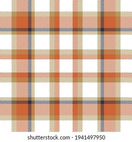 Pixel background vector design. Modern seamless pattern plaid. Square texture fabric. Tartan scottish textile. Beauty color madras ornament.