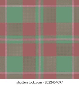 Pixel background vector design. Modern seamless pattern plaid. Square texture fabric. Tartan scottish textile. Beauty color madras ornament.