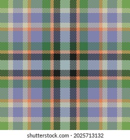 Pixel background vector design. Modern seamless pattern plaid. Square texture fabric. Tartan scottish textile. Beauty color madras ornament.