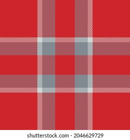 Pixel background vector design. Modern seamless pattern plaid. Square texture fabric. Tartan scottish textile. Beauty color madras ornament.