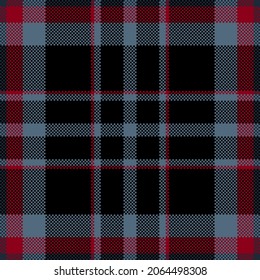 Pixel background vector design. Modern seamless pattern plaid. Square texture fabric. Tartan scottish textile. Beauty color madras ornament.