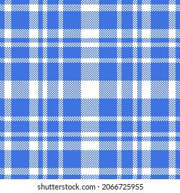 Pixel background vector design. Modern seamless pattern plaid. Square texture fabric. Tartan scottish textile. Beauty color madras ornament.