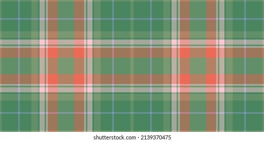 Pixel background vector design. Modern seamless pattern plaid. Square texture fabric. Tartan scottish textile. Beauty color madras ornament.
