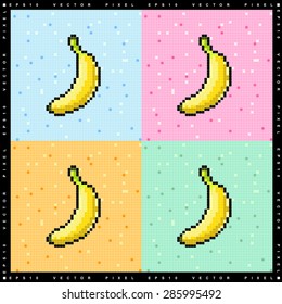 Pixel Banana Pattern