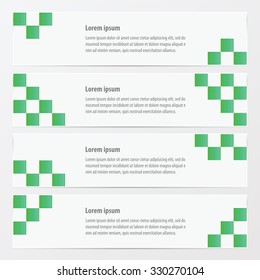 pixel banner   design green color