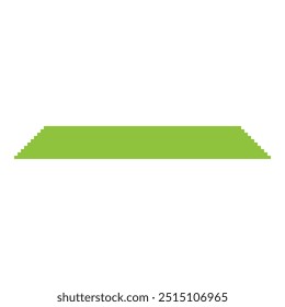 Pixel banner. Header, footer color layout with mosaic edges. Horizontal title tag with pixels. Labels pixelated decoration advertising vector element. Rectangular dotted shapes isolated white banner