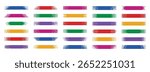 Pixel banner. Header strips with digital dotted patterns, pixelated title frames and 8 bit horizontal label backgrounds. Header and footer layout with mosaic edges isolated vector set.
