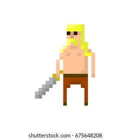 Pixel barbarian for games and applications