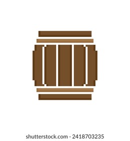  pixel barrel icon vector  pixel art for 8 bit game