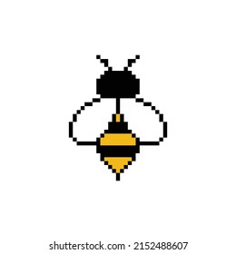 Pixel Bee Icon Vector Pixel Art Stock Vector (Royalty Free) 2152488607 ...