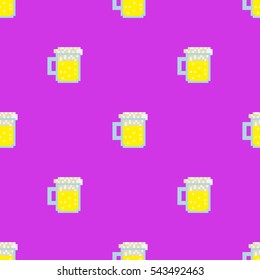 Pixel beer background